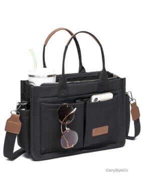 Canvas Tote Bag for Women Crossbody Laptop Work Travel Purse Handbag